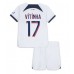 Paris Saint-Germain Vitinha Ferreira #17 Dětské Oblečení Venkovní Dres 2023-24 Krátkým Rukávem (+ trenýrky)